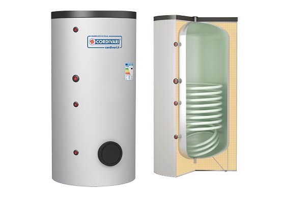 commercial cylinder with 1 fixed heat exchanger